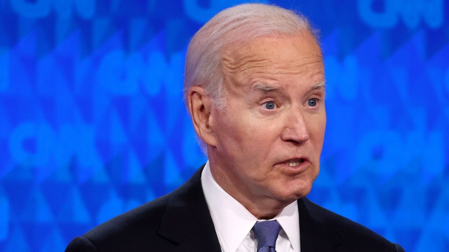 President Joe Biden at the presidential debate June 27, 2024.