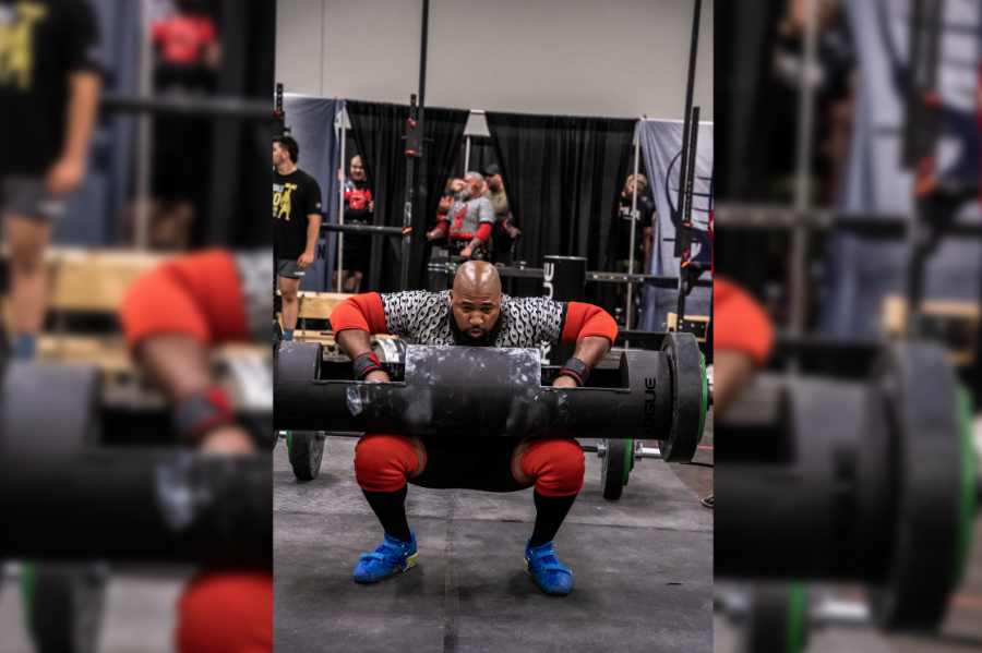 Dr. Mychal Smith lifting weights. (Photo courtesy of Battle Axe Barbell)