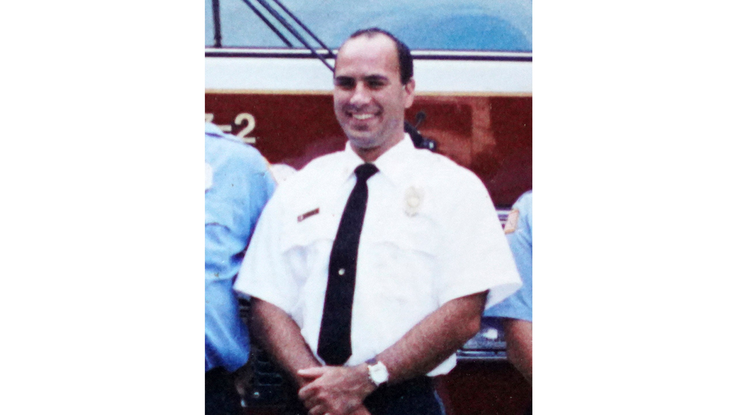 This undated photo provided by the Buffalo Township, Pa., Volunteer Fire Company shows former Buffalo Township Fire Chief Corey Comperatore. Comperatore was killed during a shooting at a campaign rally for Republican presidential candidate former President Donald Trump in Butler, Pa., on Saturday. (Buffalo Township Volunteer Fire Company via AP)