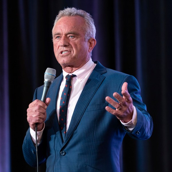 FILE - Independent presidential candidate Robert F. Kennedy Jr. speaks during the Libertarian National Convention in Washington, May 24, 2024. With early voting set to begin in late September in some states, there are signs that groups are trying to affect the outcome by using deceptive means. In most cases, in ways that would benefit Donald Trump by whittling away President Joe Biden’s already tepid standing with the Democratic Party’s base by offering left-leaning, third-party alternatives. Libertarians in Colorado want to put Kennedy Jr. on the ballot to create "chaos.” (AP Photo/Jose Luis Magana, File)