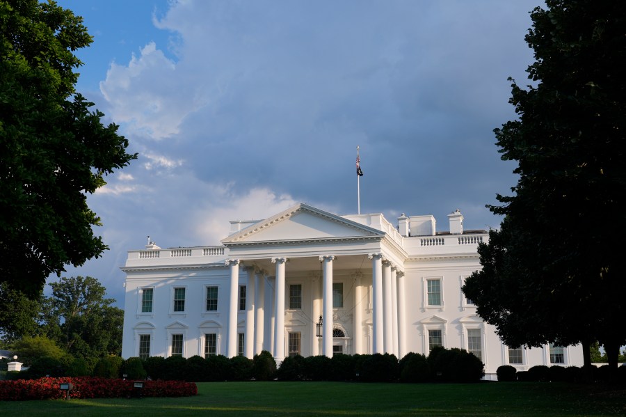 A view of the White House is seen in Washington, Sunday, July 21, 2024. President Joe Biden dropped out of the 2024 race for the White House on Sunday, ending his bid for reelection following a disastrous debate with Donald Trump that raised doubts about his fitness for office just four months before the election. (AP Photo/Susan Walsh)