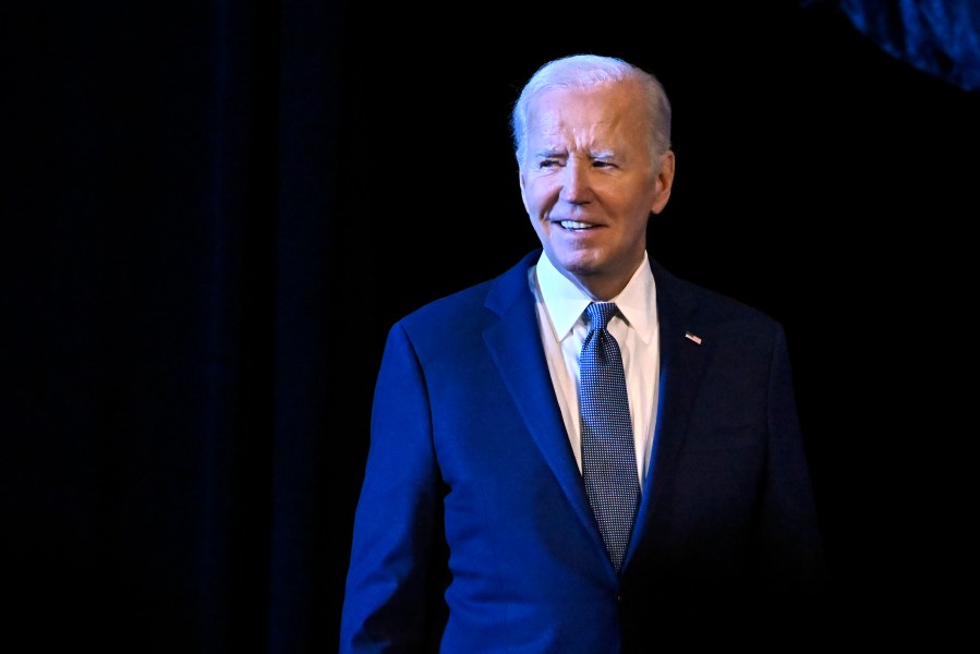 FILE - President Joe Biden walks on stage before speaking in Las Vegas, July 16, 2024.President Joe Biden dropped out of the 2024 race for the White House on Sunday, July 21, ending his bid for reelection following a disastrous debate with Donald Trump that raised doubts about his fitness for office just four months before the election. (AP Photo/David Becker, File)