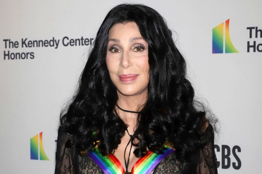 FILE - 2018 Kennedy Center honoree Cher attends the 41st Annual Kennedy Center Honors at The Kennedy Center on Sunday, Dec. 2, 2018, in Washington. Hollywood was quick to react to the news on Sunday, July 21, 2024, that President Joe Biden was ending his bid for reelection and endorsing Vice President Kamala Harris. Cher wrote on X that she was “tortured” because she doesn’t believe the Democrats could win without Biden. (Photo by Greg Allen/Invision/AP, File)