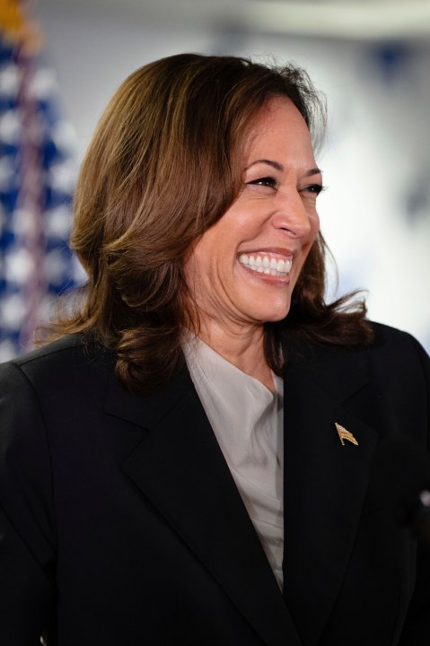 Vice President Kamala Harris speaks at her campaign headquarters in Wilmington, Del., Monday, July 22, 2024. (Erin Schaff/The New York Times via AP, Pool)