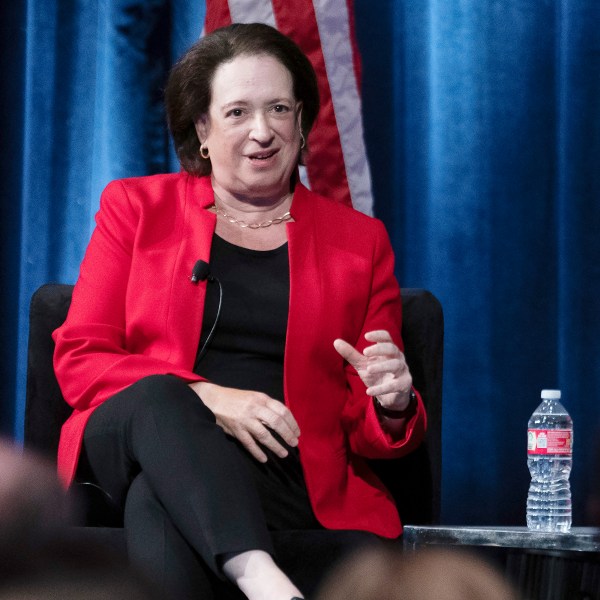 U.S. Supreme Court Justice Elena Kagan sits on a panel at the 2024 Ninth Circuit Judicial Conference in Sacramento, Calif., Thursday July 25, 2024. Kagan became the first member of the Supreme Court to call publicly for beefing up the court’s new ethics code by adding a way to enforce it. (AP Photo/Rich Pedroncelli)