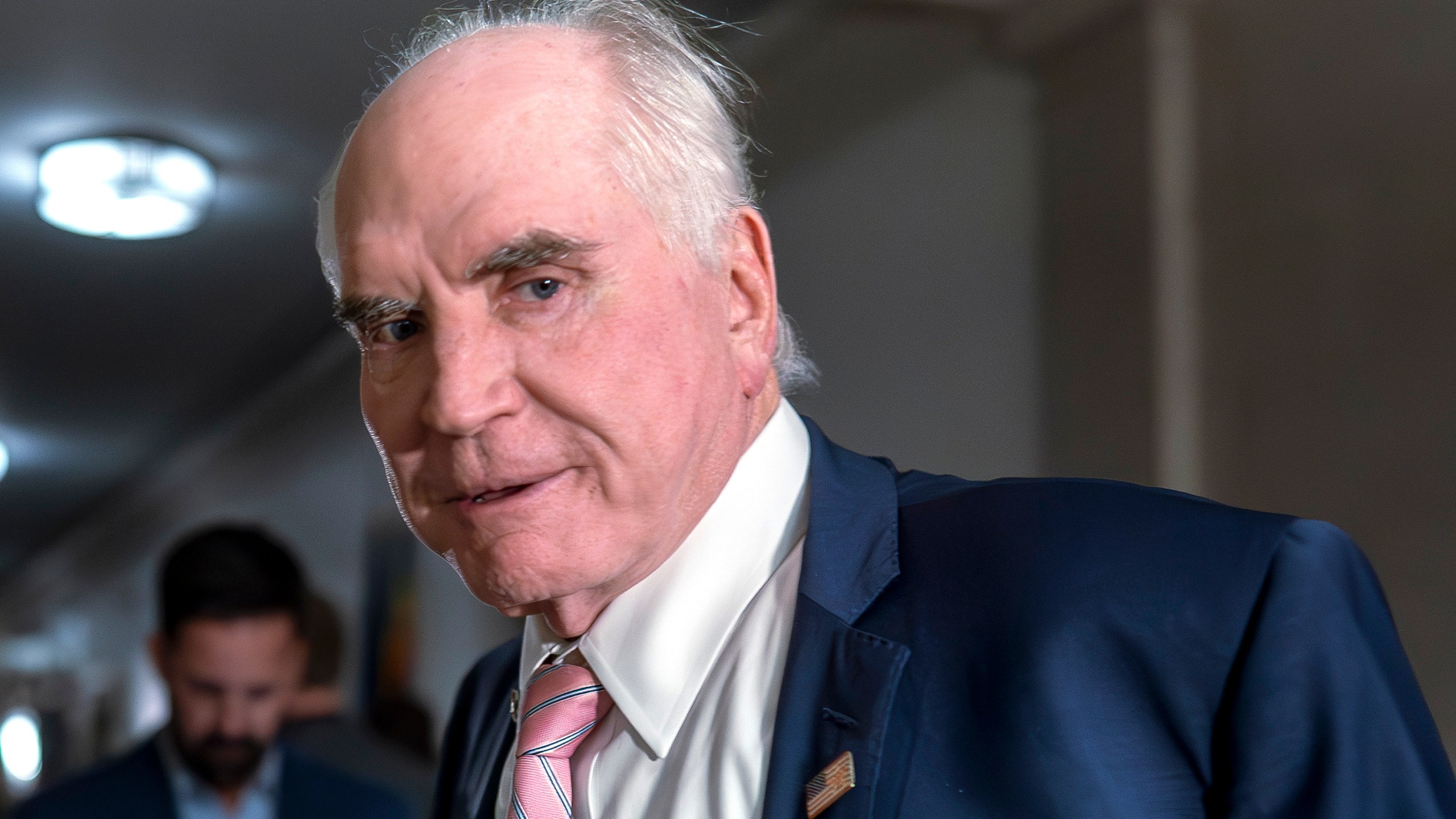 FILE - Rep. Mike Kelly, R-Pa., is pictured at the Capitol in Washington, Oct. 13, 2023. Kelly will lead a House task force charged with investigating the assassination attempt against former President Donald Trump. Kelly was appointed leader of the effort on Monday, July 29, 2024. Kelly was present at the Trump rally and his congressional district includes the city of Butler, Pa., where the attack occurred. (AP Photo/J. Scott Applewhite, File)