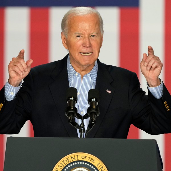 President Joe Biden speaks at a rally in Wisconsin on July 5, 2024.