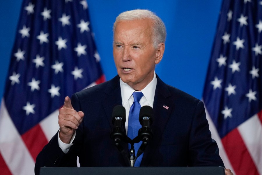 President Biden speaking at NATO.