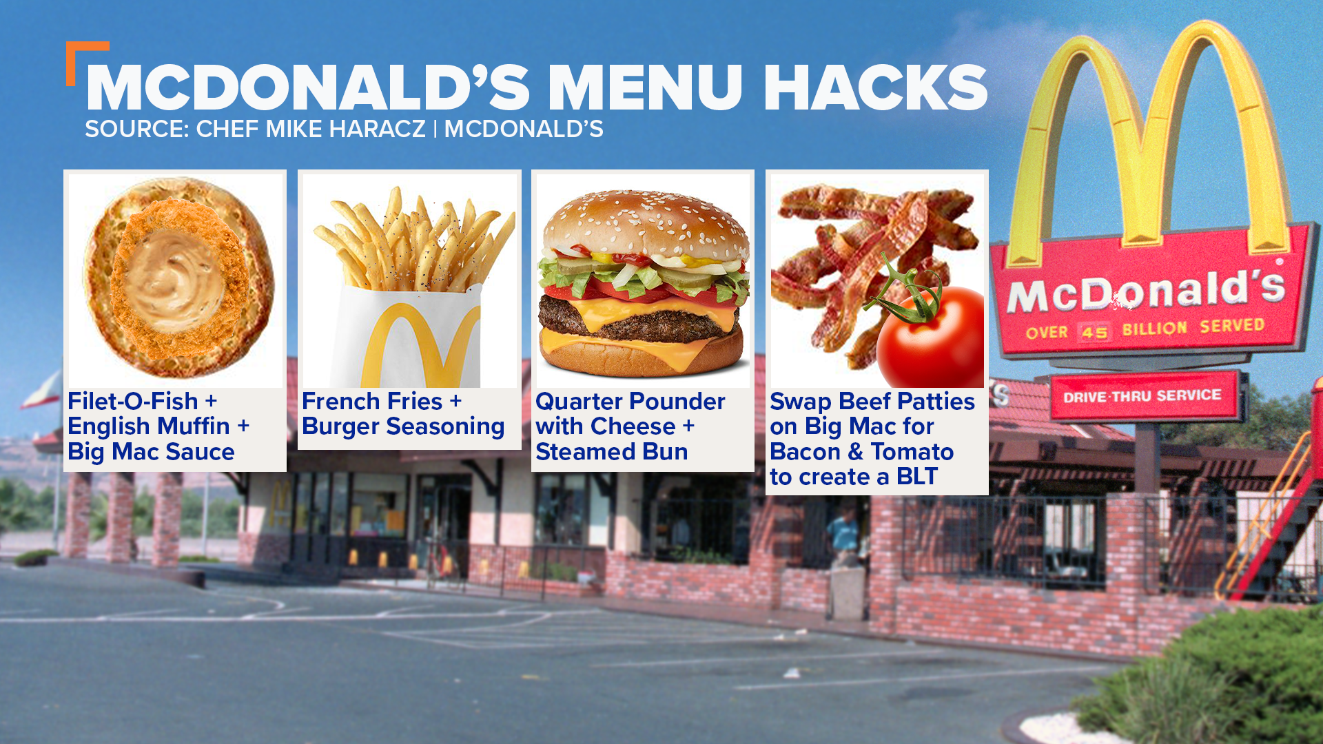 Former McDonald's chef recommends menu food hacks.