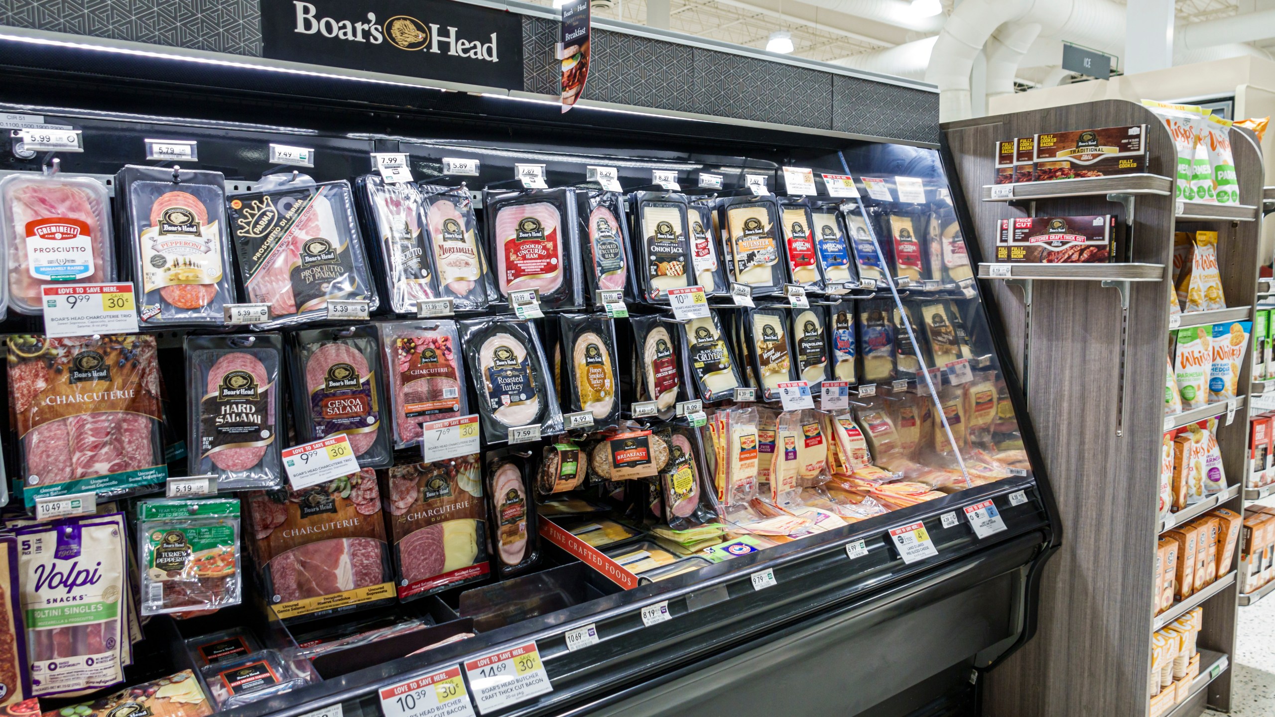 Athens, Georgia, Publix, Grocery Store Boar's Head deli meats, display.