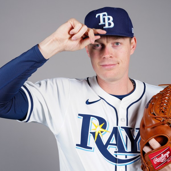 Pete Fairbanks of the Tampa Bay Rays poses for a photo