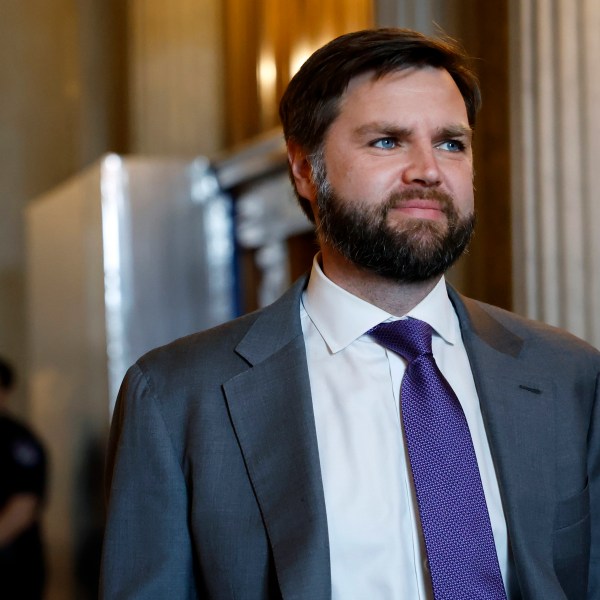 Sen. JD Vance walking on Capitol Hill.