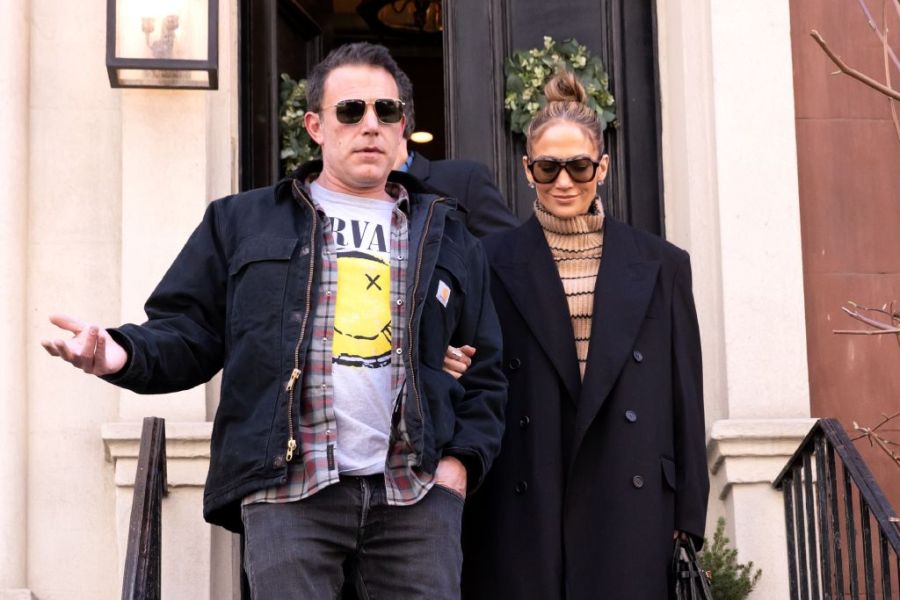 Ben Affleck and Jennifer Lopez out and about in New York.