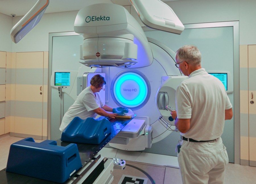 A linear accelerator for the treatment of prostate cancer is being prepared