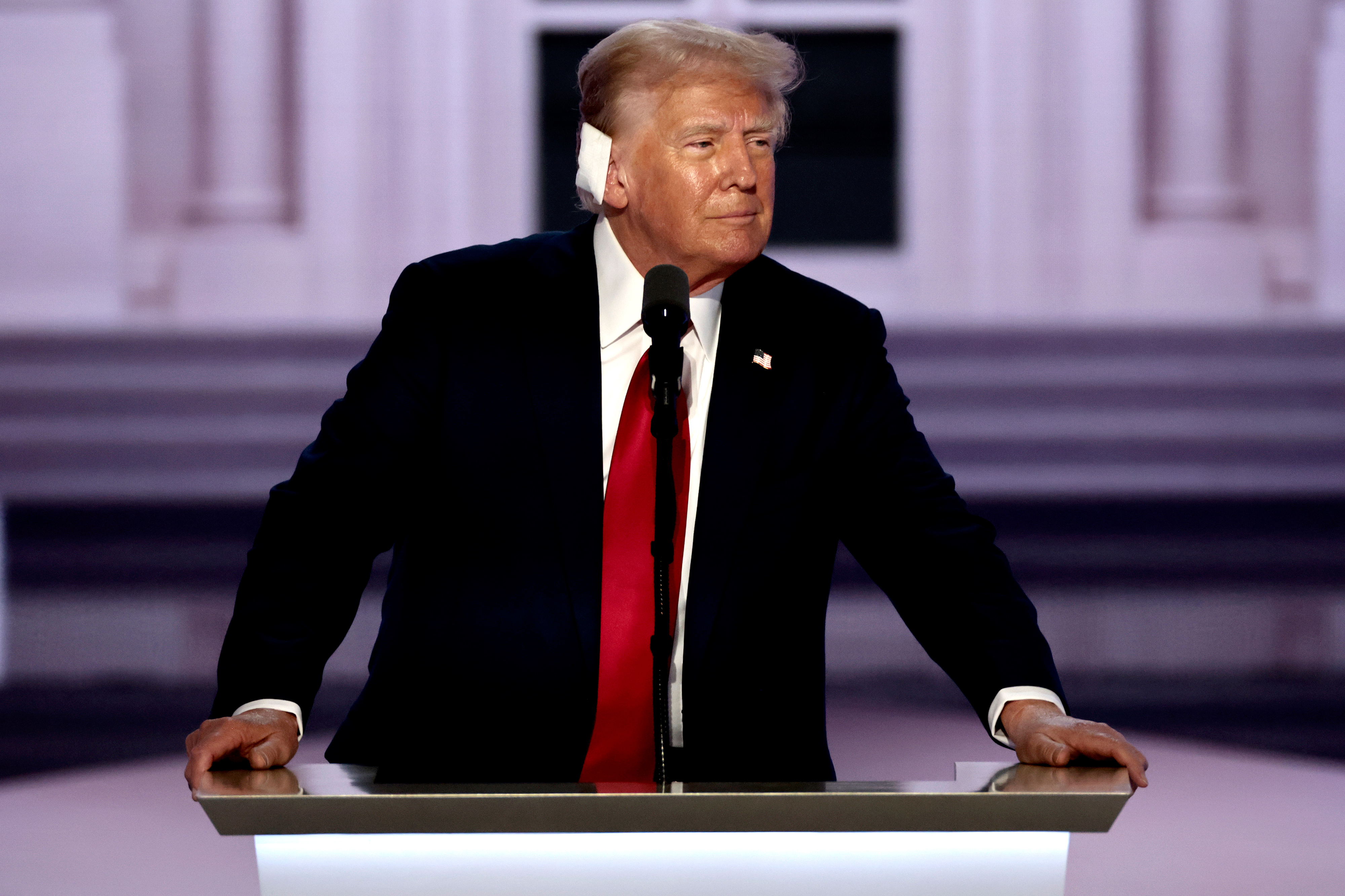 Donald Trump speaks at the Republican National Convention.