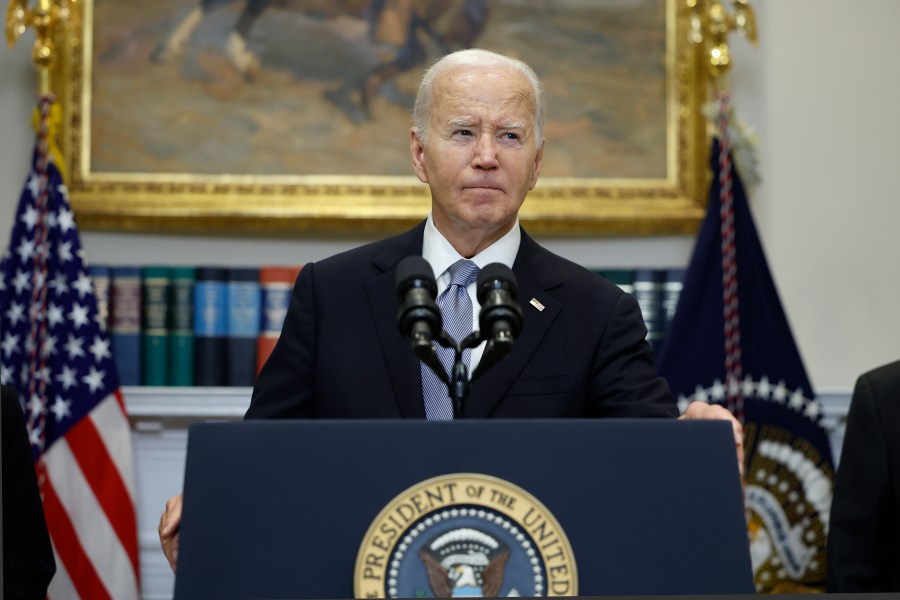 President Joe Biden delivering a message to the nation after the assassination attempt on former President Donald Trump.