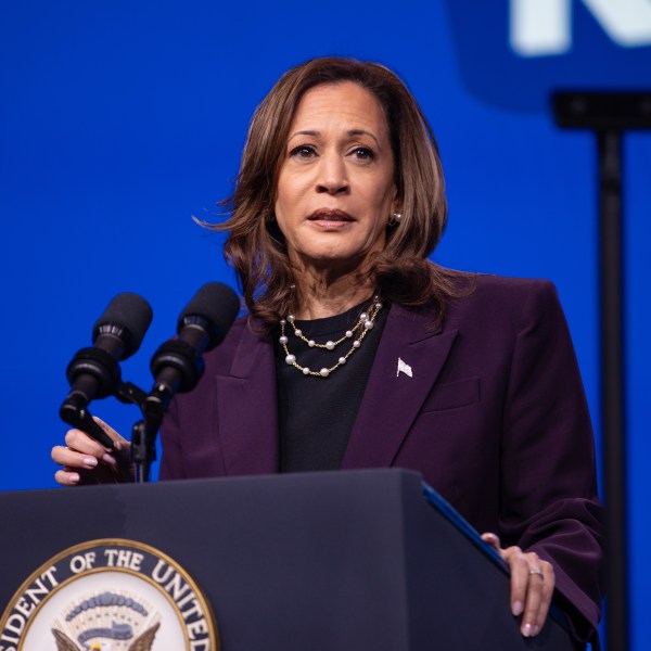 Vice President Kamala Harris speaking at the American Federation of Teachers' 88th National Convention on July 25, 2024.