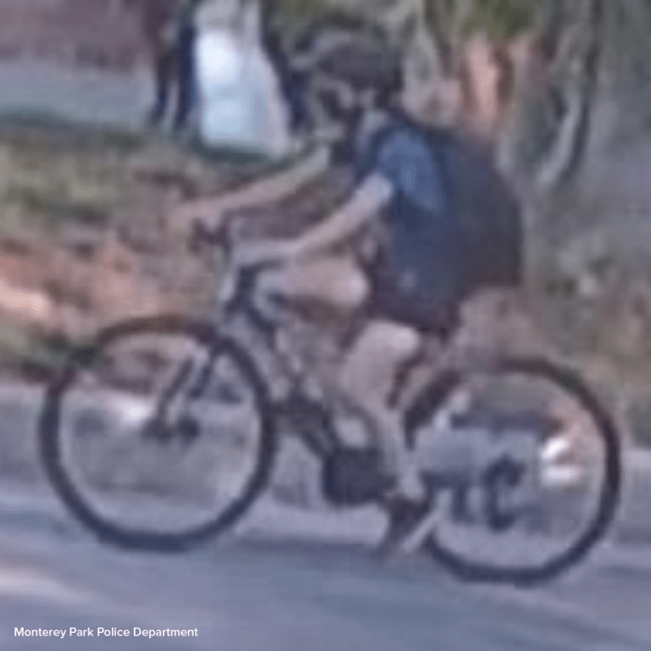 Alison Chao riding a bike.