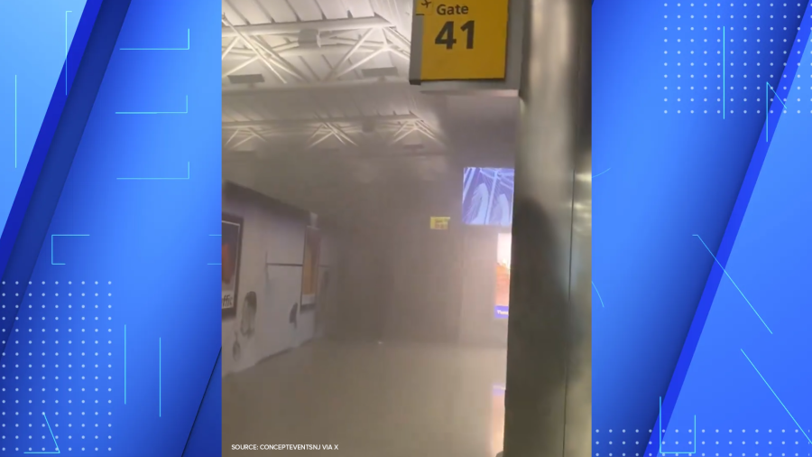 Smoke in JFK Terminal 8