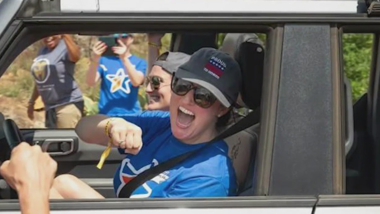 A family participates in the Ford Bronco Off-Roadeo event. July 2024.