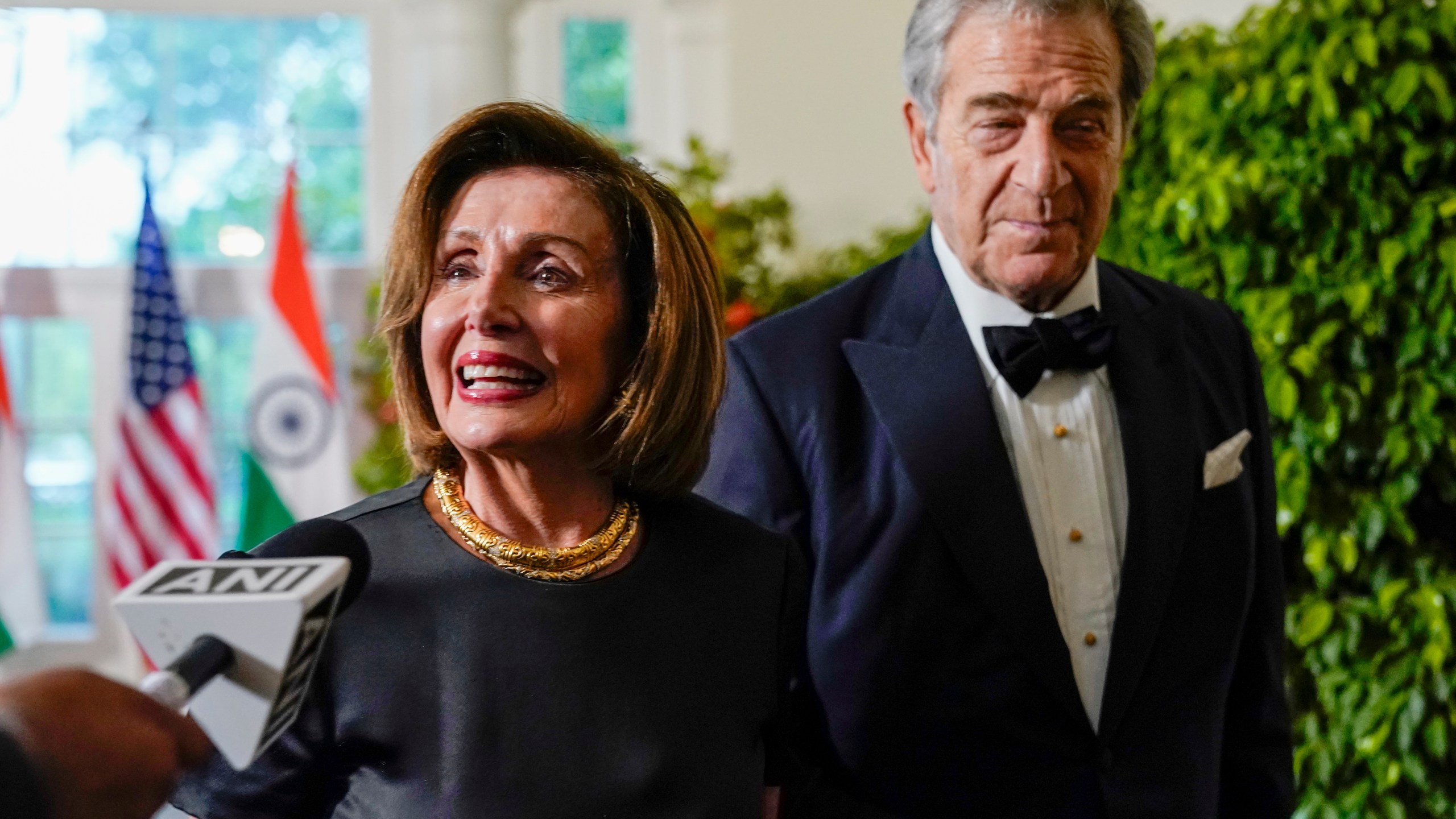 FILE - Rep. Nancy Pelosi, D-Calif., and her husband Paul Pelosi arrive for the State Dinner with President Joe Biden and India's Prime Minister Narendra Modi at the White House, June 22, 2023, in Washington. (AP Photo/Jacquelyn Martin, File)