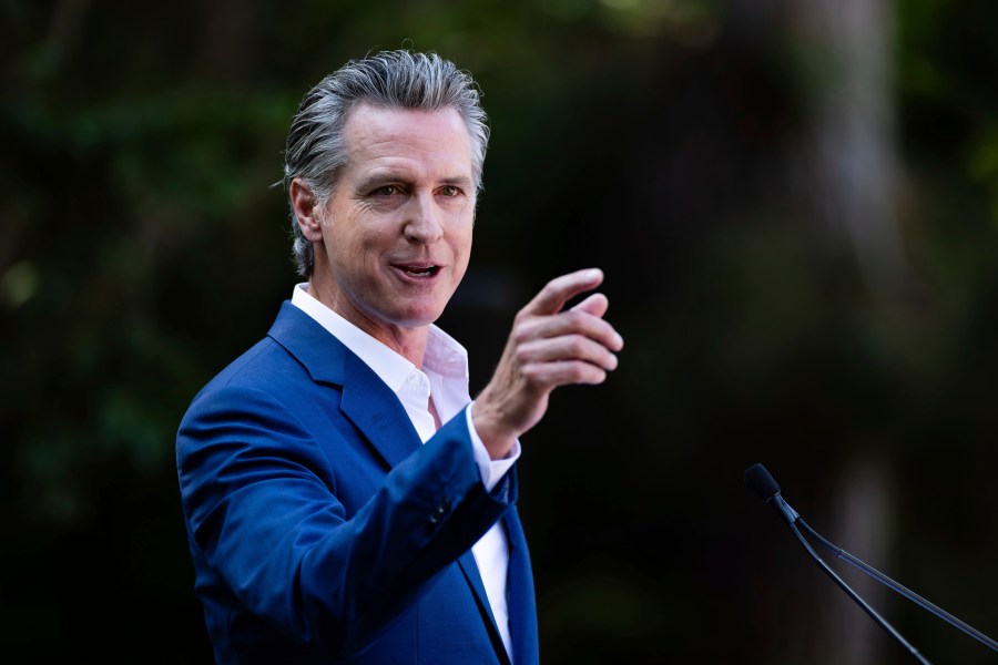 FILE - California Governor Gavin Newsom speaks at the opening ceremony for Panda Ridge the new exhibit at the San Diego Zoo Thursday, Aug. 8, 2024, in San Diego. (AP Photo/Derrick Tuskan, File)