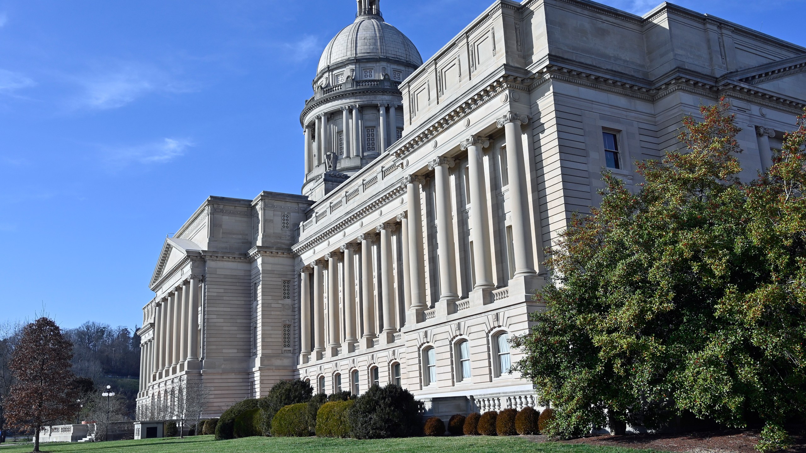 FILE - The Kentucky Capitol is seen, Jan. 14, 2020, in Frankfort, Ky. (AP Photo/Timothy D. Easley, File)