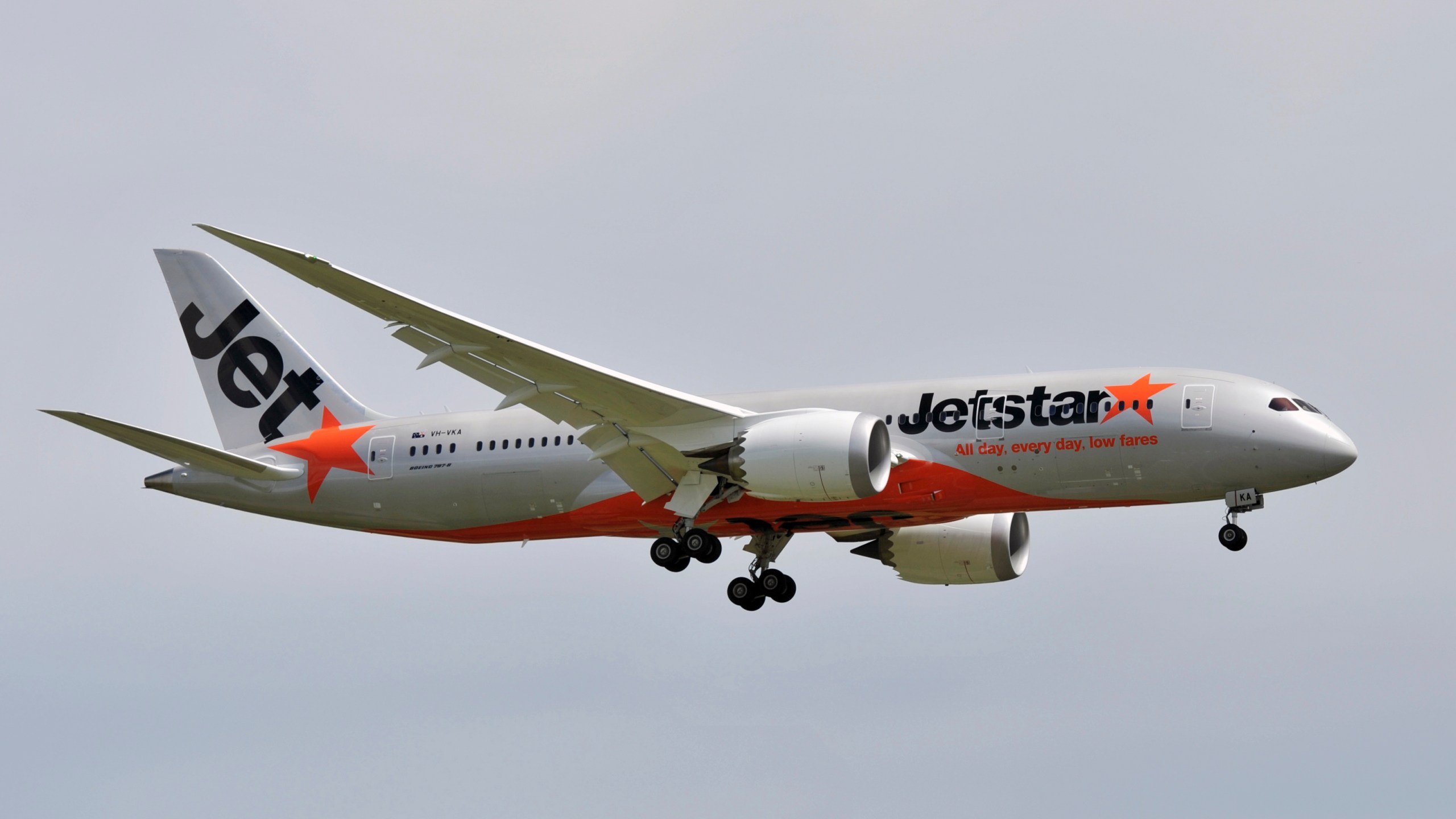 A Jetstar plane arrives at Melbourne Airport in Melbourne, Australia, on Oct. 9, 2013. (Juian Smith/AAP Image via AP)