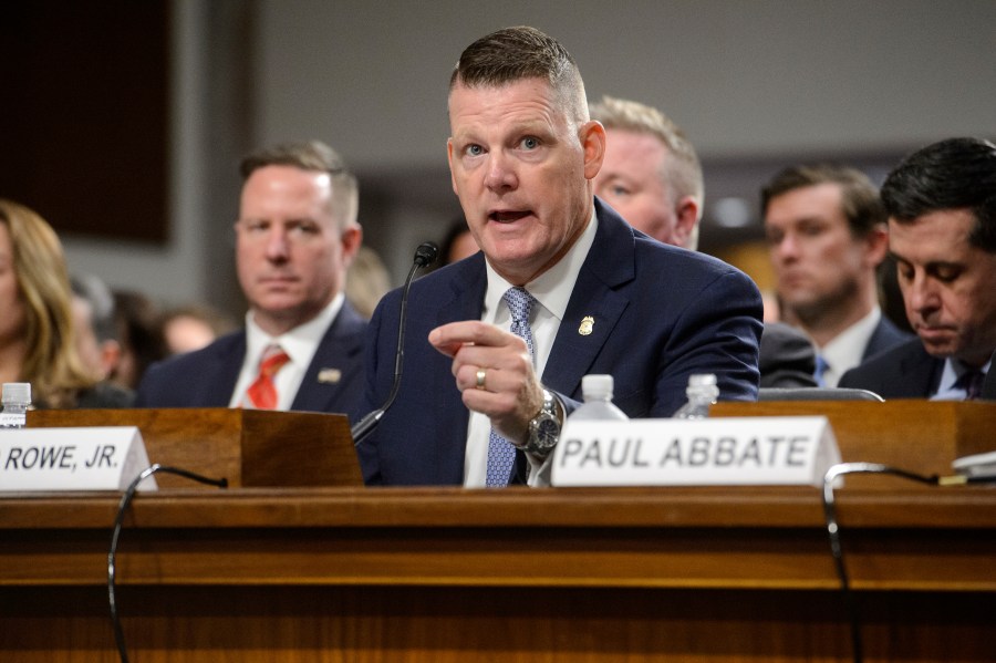 U.S. Secret Service Acting Director Ronald Rowe, testifies during a Senate Committee on Homeland Security and Governmental Affairs Senate Judiciary hearing examining the security failures leading to the assassination attempt on Republican presidential candidate former President Donald Trump, Tuesday, July 30, 2024 in Washington. (AP Photo/Rod Lamkey, Jr.)