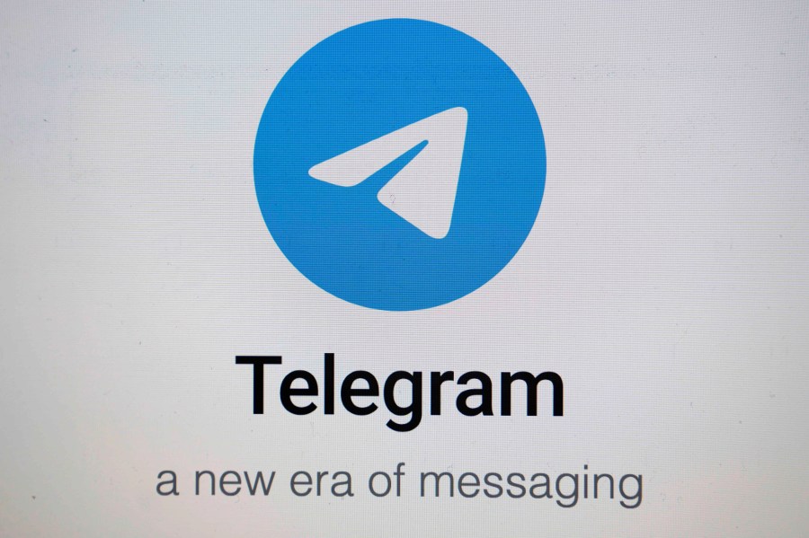 FILE - The logo for the Telegram messaging app is seen on a notebook screen in Munich, Germany, Oct. 17, 2022. (AP Photo/Matthias Schrader, File)