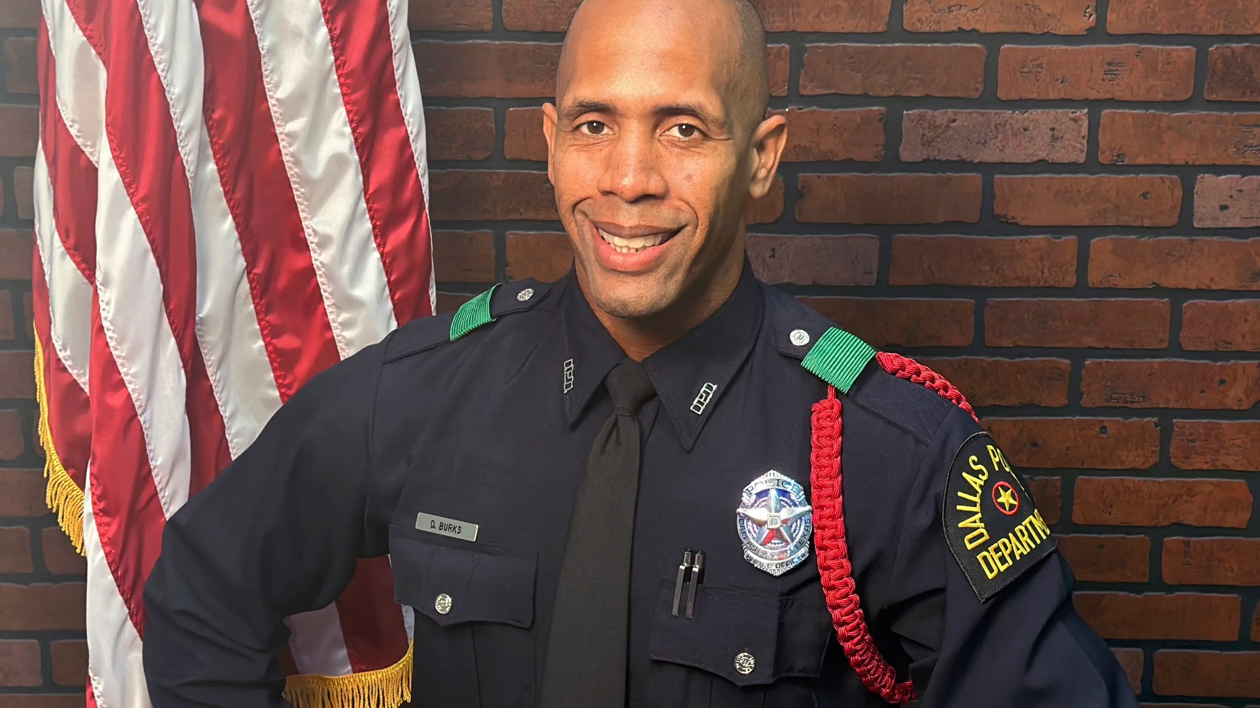 This undated photo provided by the Dallas Police Department shows Officer Darron Burks prior to his graduation from police academy. (Dallas Police Department via AP)