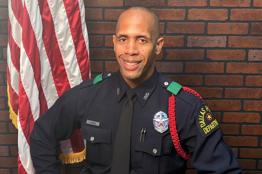 This undated photo provided by the Dallas Police Department shows Officer Darron Burks prior to his graduation from police academy. (Dallas Police Department via AP)