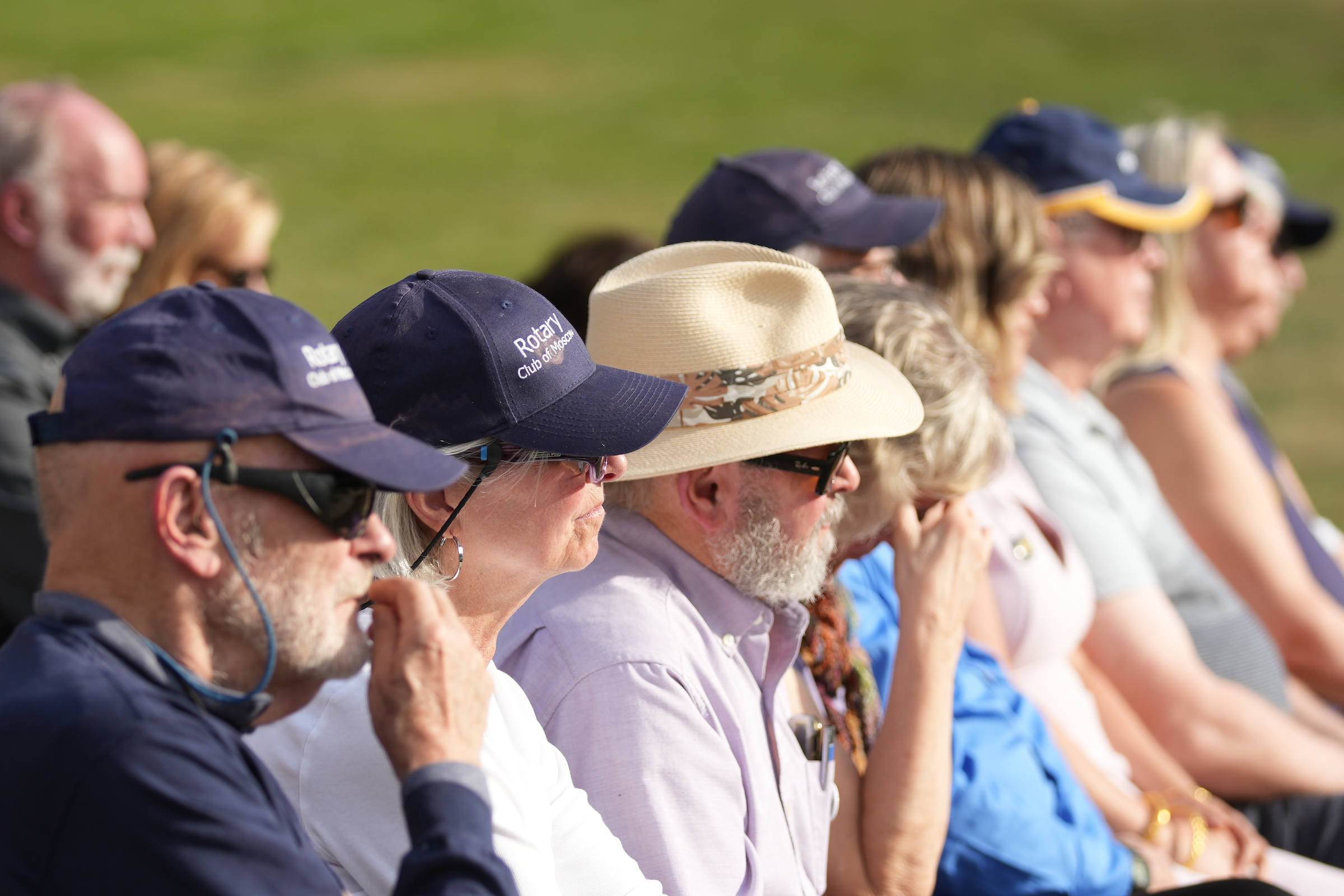 University of Idaho community members gather at the Vandal Healing Garden and Memorial dedication ceremony on Aug. 21, 2024.