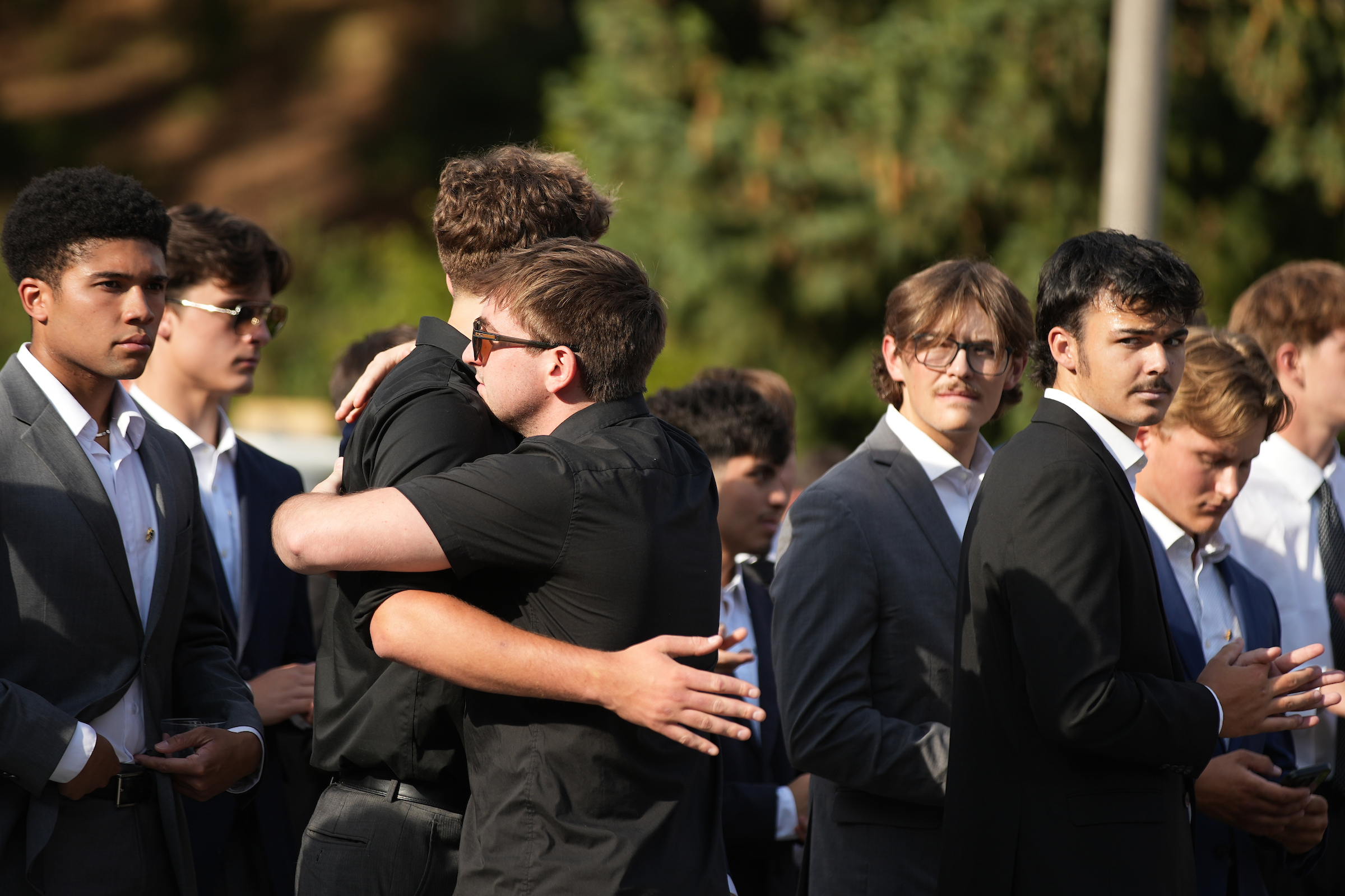 University of Idaho community members gather at the Vandal Healing Garden and Memorial dedication ceremony on Aug. 21, 2024.