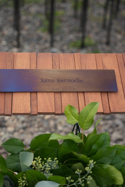 Xana Kernodle memorial plaque at the University of Idaho on Aug. 21, 2024.