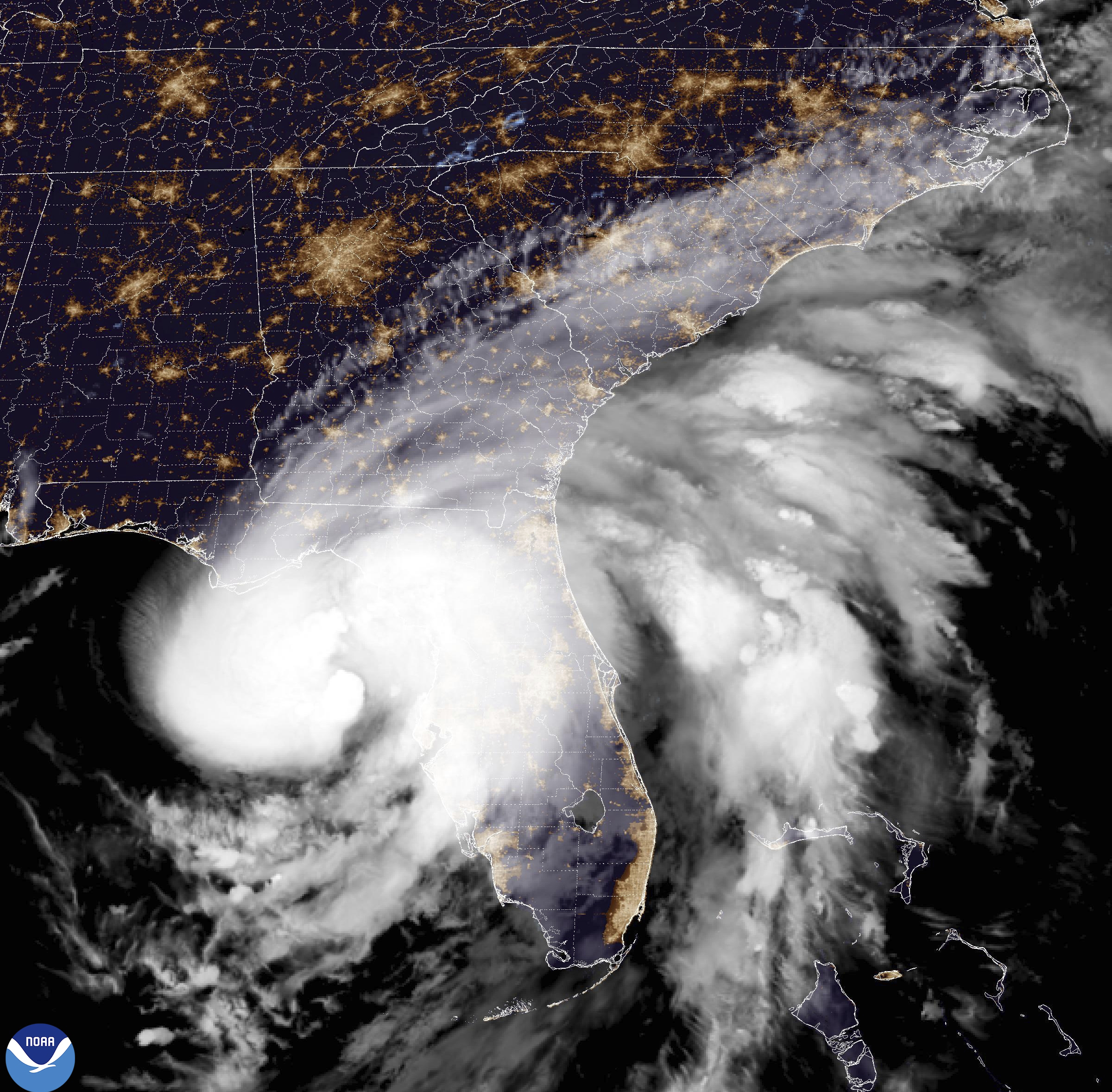 Satellite image of Hurricane Debby