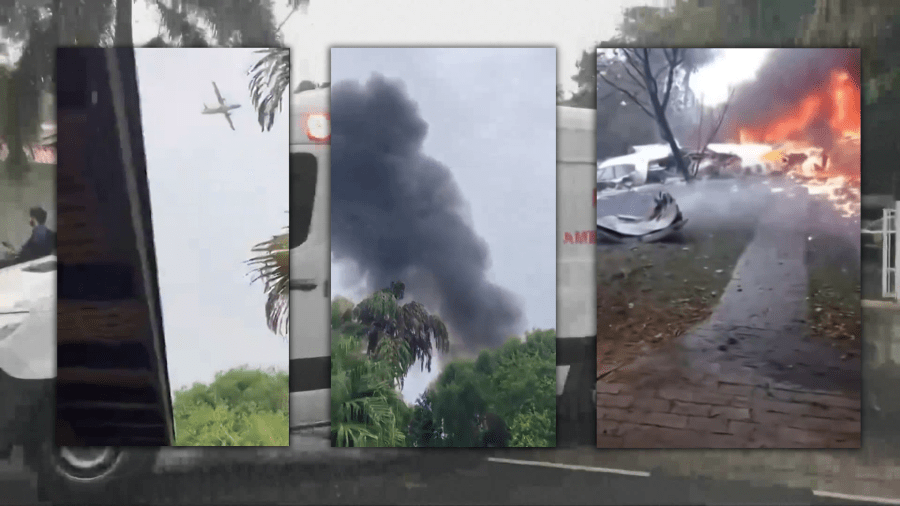 Compilation of images that show aftermath of plane crash in Brazil on August 9, 2024.