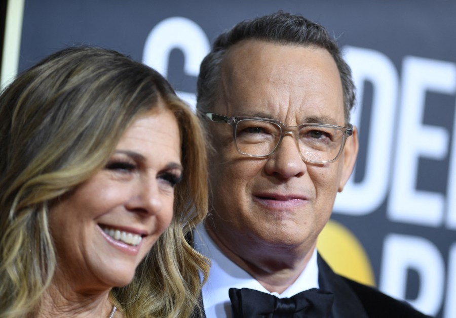 US actor Tom Hanks and wife Rita Wilson