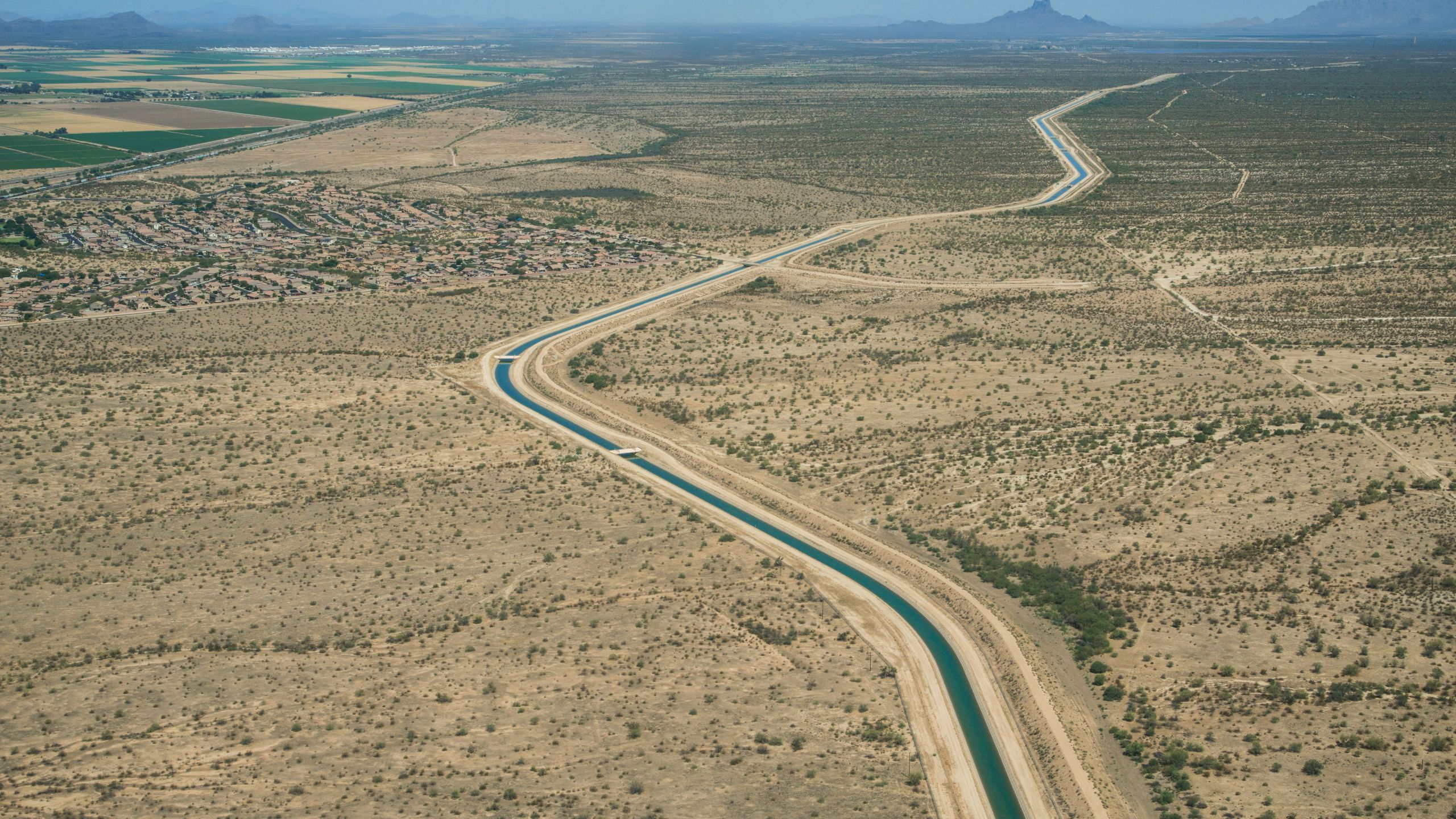 Aerial view of CAP, Central Arizona Project