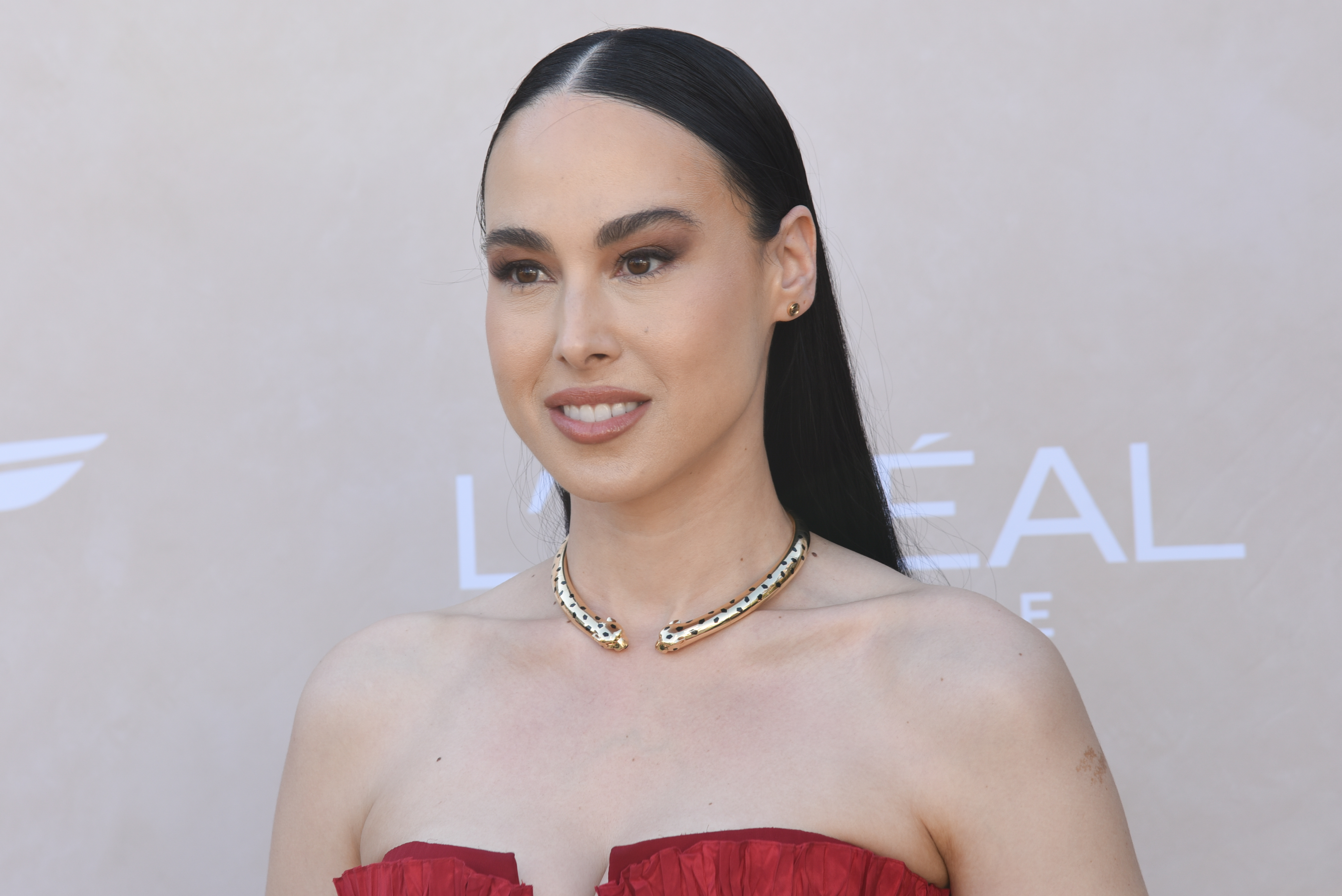 Meena Harris attends Gold House Hosts 2024 Inaugural Gold Gala at The Music Center on May 11, 2024 in Los Angeles, California.