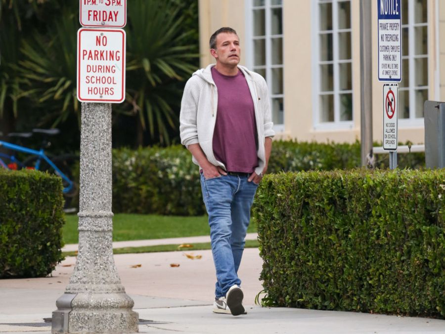 Ben Affleck walking down a Los Angeles street.