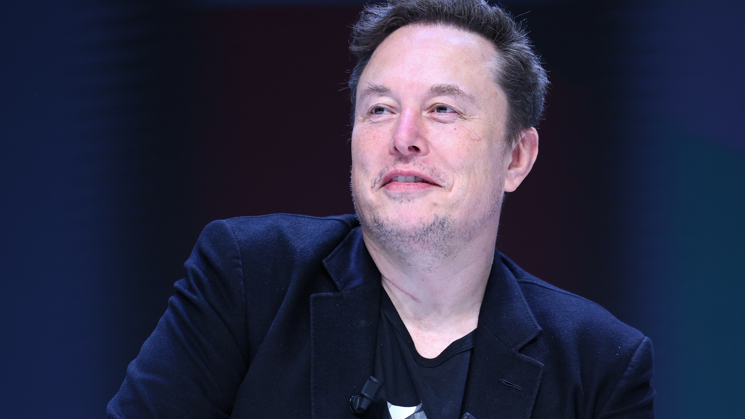 Elon Musk attends 'Exploring the New Frontiers of Innovation: Mark Read in Conversation with Elon Musk' session during the Cannes Lions International Festival Of Creativity 2024