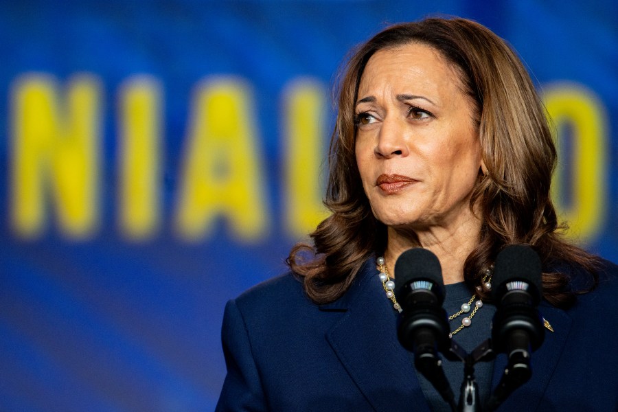 Democratic presidential candidate Kamala Harris speaks in Houston.