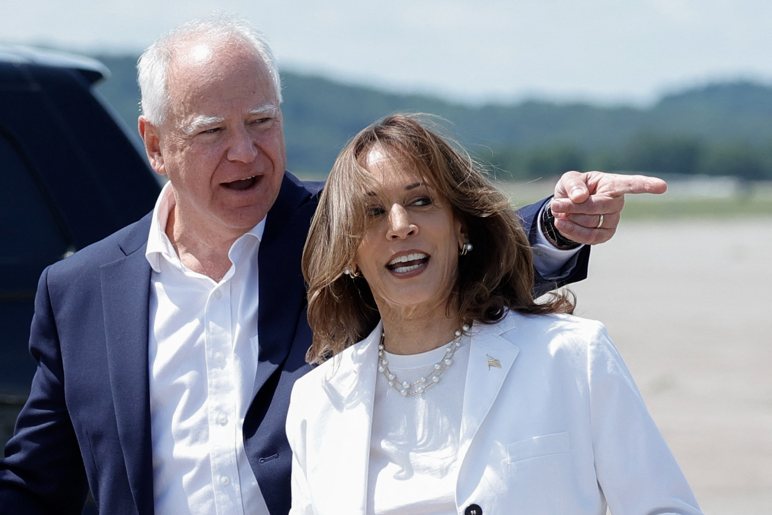 Kamala Harris and Tim Walz