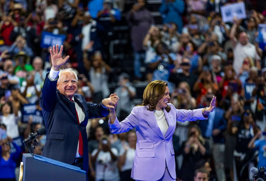 Kamala Harris and Tim Walz