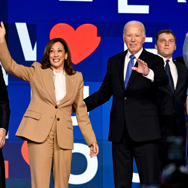 Kamala Harris and Joe Biden in Chicago on Aug. 19,2024.