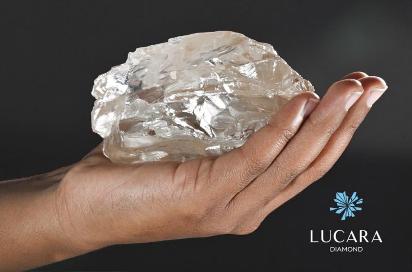 An image of the 2,492-carat stone recovered from a Botswana mine.