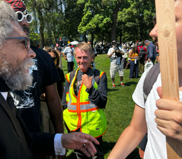 Cornel West marches