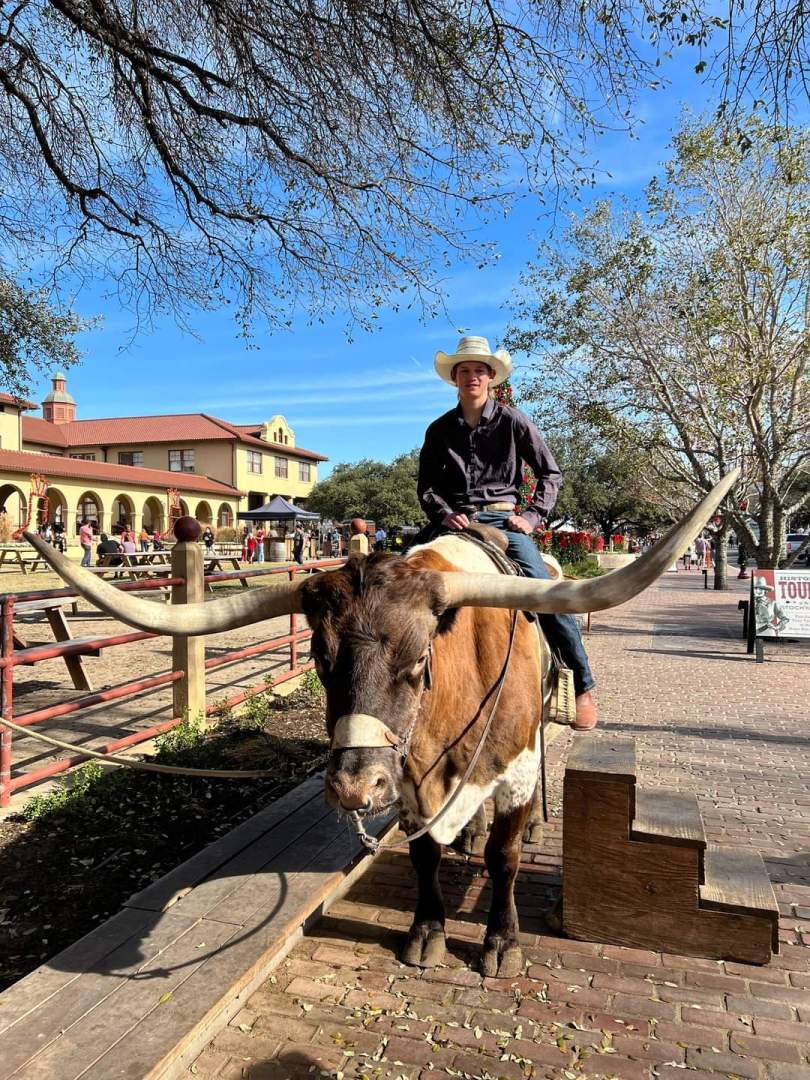 Jarrett Brooks on a bull