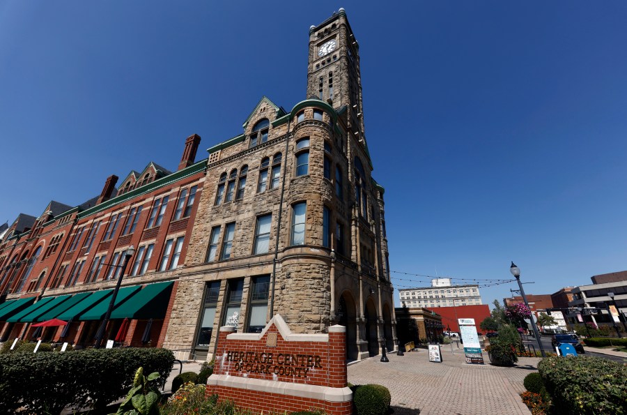 The Heritage Center of Clark County is seen in Springfield, Ohio, Wednesday, Sept. 11, 2024. (AP Photo/Paul Vernon)